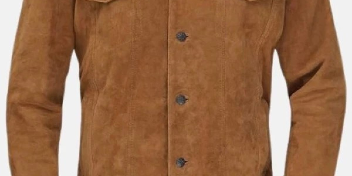 Men Camel Brown Suede Shirt Jacket Classic Smart Casual Lightweight Outerwear