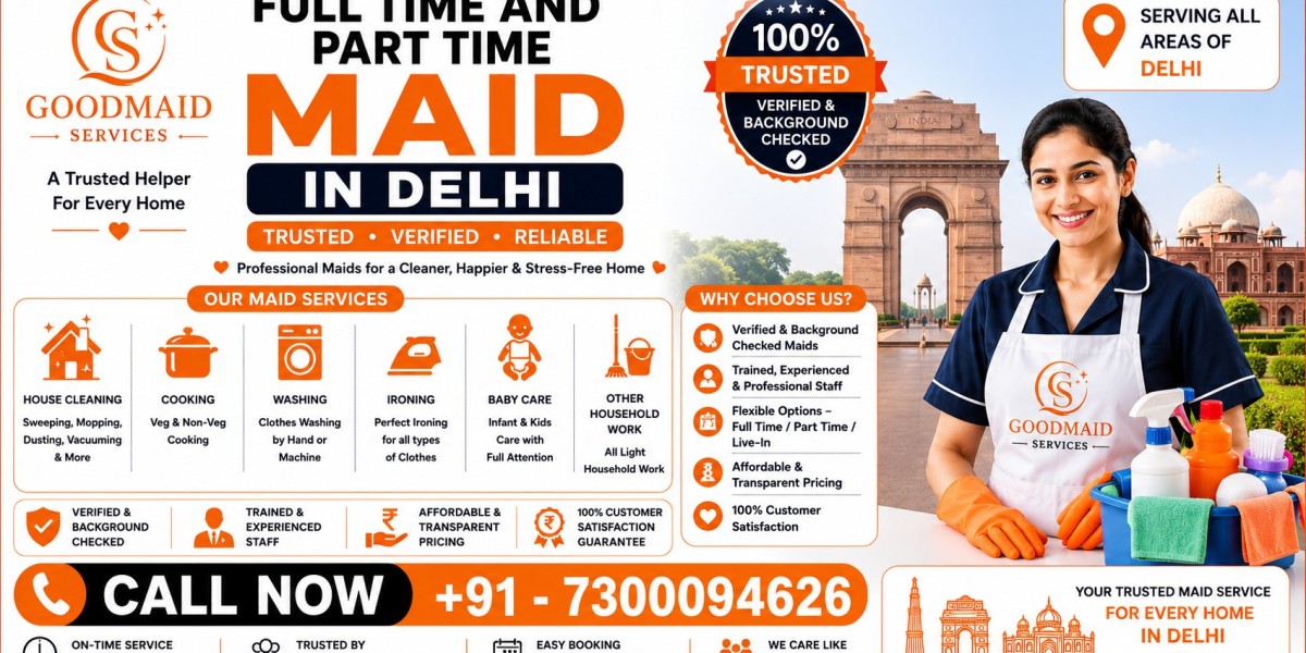 Full Time and Part Time Maid In Delhi for Every Home